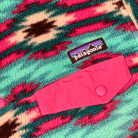 Patagonia Synchilla Pullover Fleece In Wild Desert Aztec Tribal Winter Jacket-S - Picture 11 of 11